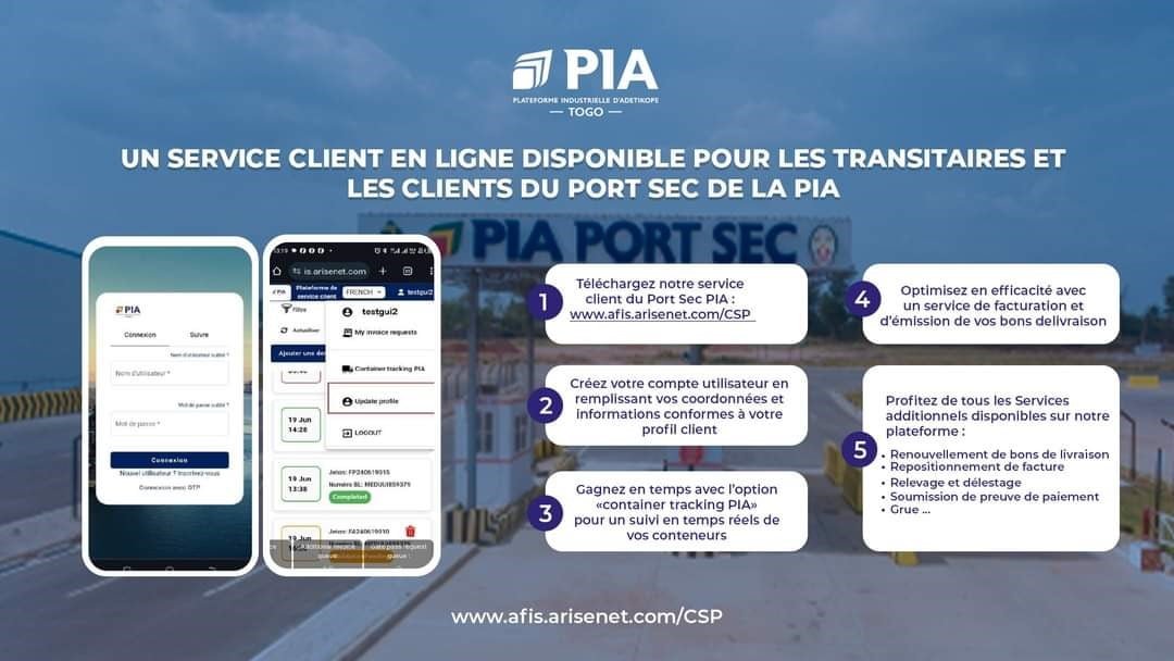 Le port sec de la PIA aux transitaires