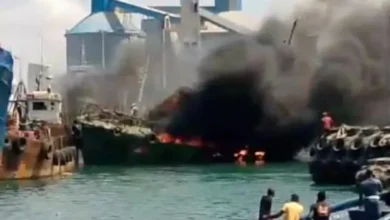 incendie au port de lomé