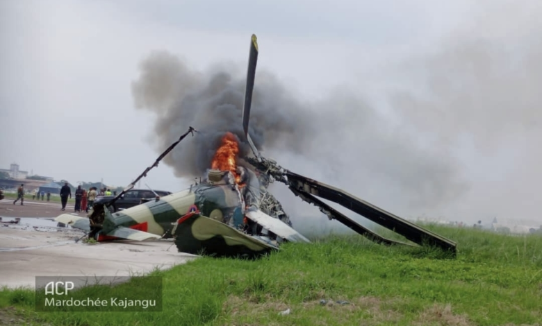 RD Congo : crash d'un hélicoptère militaire