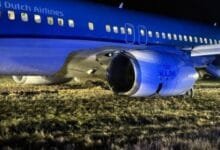 Un avion de la compagnie néerlandaise KLM sort de la piste en Norvège