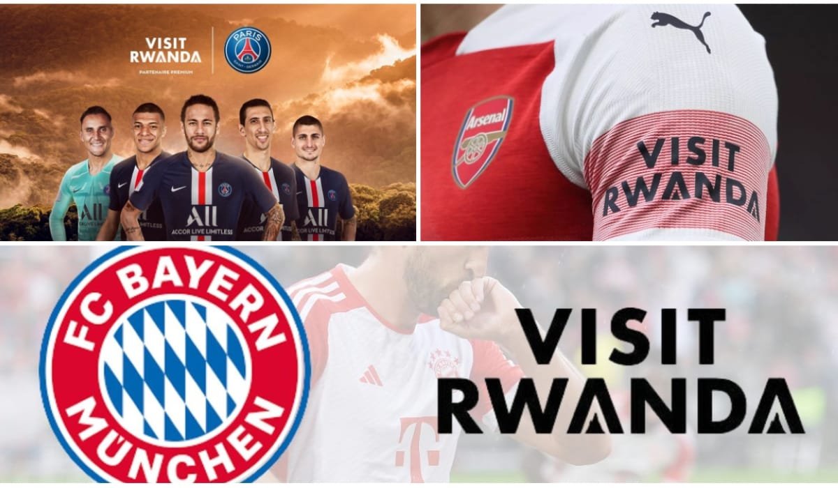 Visit Rwanda Kinshasa demande au PSG, Arsenal et au Bayern de rompre leurs contrats avec le Rwanda